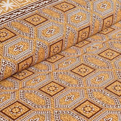 Flaxen Arcade Jaipur Fabric Double Bed Sheet
