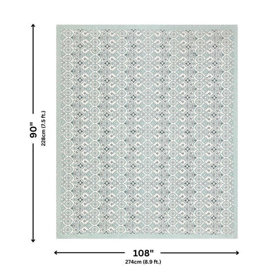 Showering Festivities Green Peach and Blue Pure Cotton Double Bedsheet Combo of 3