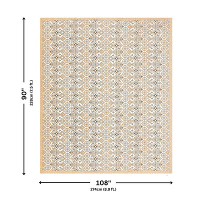 Showering Festivities Peach Pure Cotton Double Bedsheet
