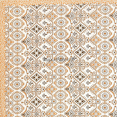 Showering Festivities Peach Pure Cotton Double Bedsheet