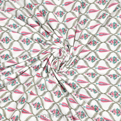 Pink Paisley Pure Cotton Double Bed Dohar