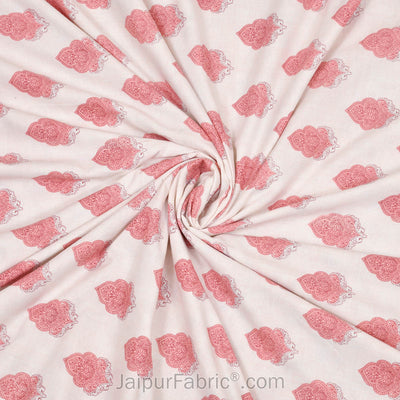 Peach Motifs Pure Cotton Double Bed Dohar
