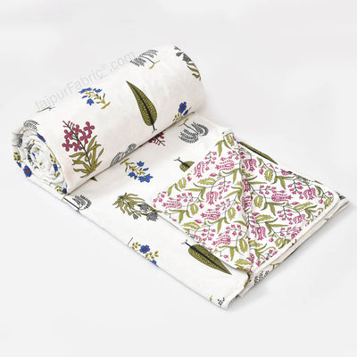 Green Calm Pure Cotton Double Bed Dohar