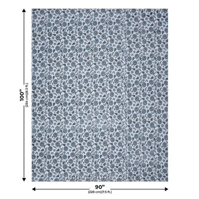 Blue Butterflies Pure Cotton Double Bed Dohar