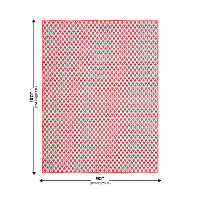 Hawa Mahal Pink Pure Cotton Reversible Double Bed AC Quilt Dohar