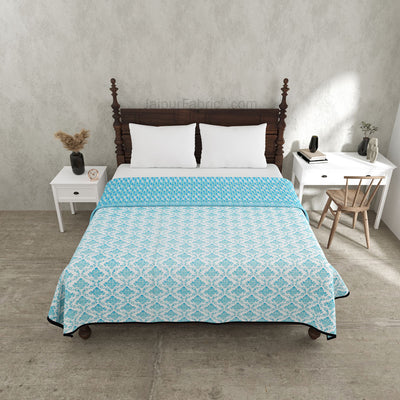 Ethnic Royal Firozi Double Bed Dohar Blanket