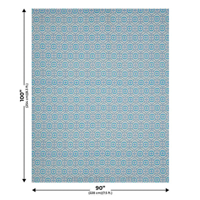 The Illusion Blueish Double Bed Dohar Blanket