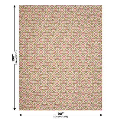 The Illusion Greenish Double Bed Dohar Blanket