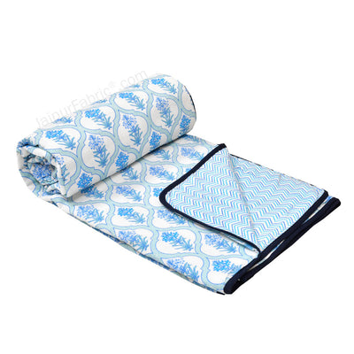Jaal Darbar Blue Double Bed Dohar Blanket