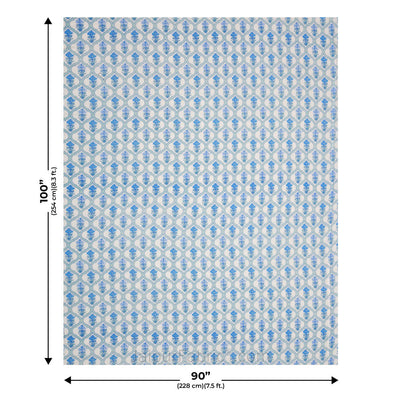 Jaal Darbar Blue Double Bed Dohar Blanket