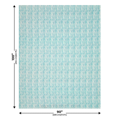 Wavy Ethnic Blueish Green Double Bed Dohar Blanket