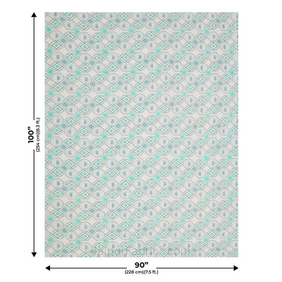 Artistic Maze Greenery Double Bed Dohar Blanket