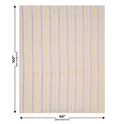 Artistic Maze Peach Yellow Double Bed Dohar Blanket