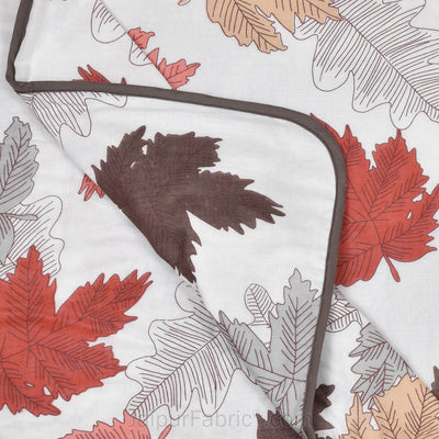 Maple Leaf Reddish Dohar Blanket