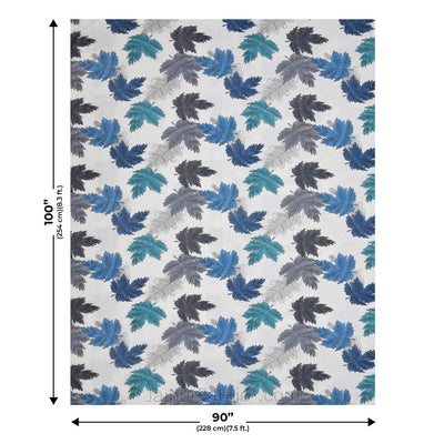 Maple Leaf Blueish Double Bed Dohar Blanket