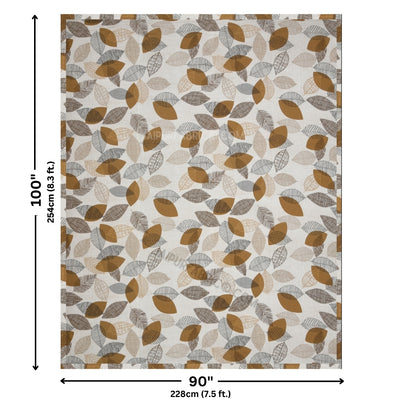 Autumn Fall Sandy Brown Cotton Reversible Double Bed Dohar