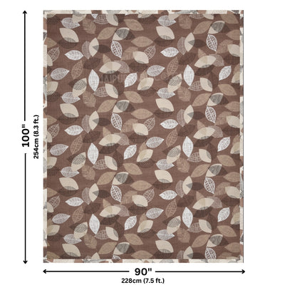 Autumn Fall Chocolate Brown Cotton Reversible Double Bed Dohar