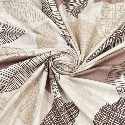 Autumn Fall Chocolate Brown Cotton Reversible Double Bed Dohar