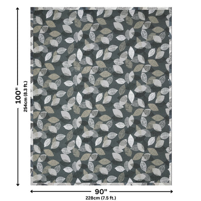 Autumn Fall Grey Cotton Reversible Double Bed Dohar