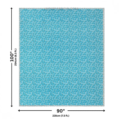 Marine Melody Sea Blue and White Cotton Reversible Double Bed Dohar