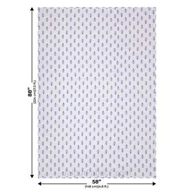 Blue Blossomy Pure Cotton Single Bed Dohar