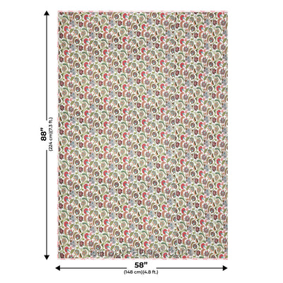 Colorful Blossomy Pure Cotton Single Bed Dohar