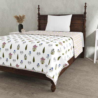 Green  Calm Pure Cotton Single Bed Dohar