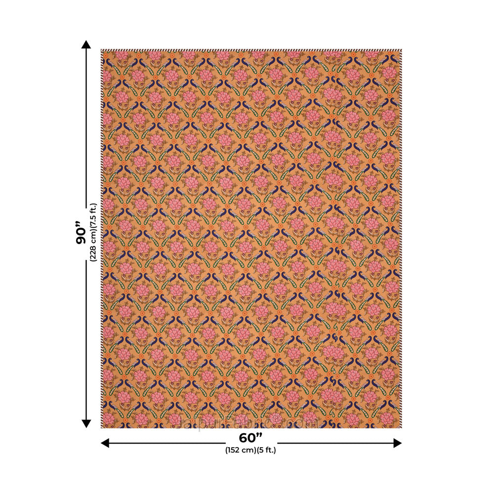 Peacock Garden Pure Cotton Reversible Single / Double Bed AC Quilt Dohar
