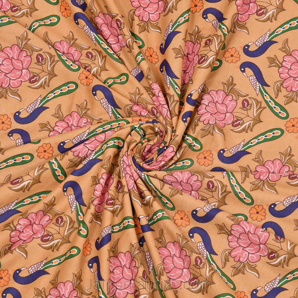 Peacock Garden Pure Cotton Reversible Single / Double Bed AC Quilt Dohar