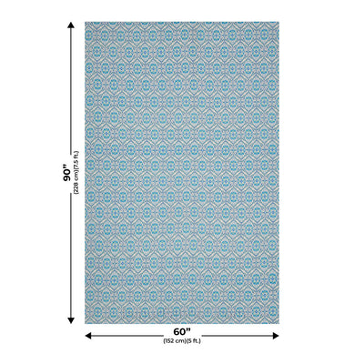 The Illusion Blueish Single Bed Dohar Blanket