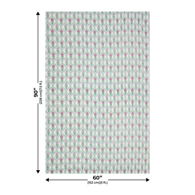 Jaal Darbar Green Single Bed Dohar Blanket