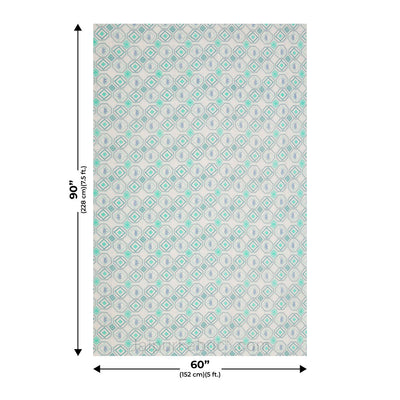Artistic Maze Greenery Single Bed Dohar Blanket