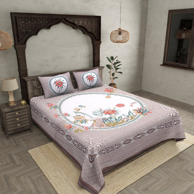Pastel Earth Light 240 TC Double Bedsheet