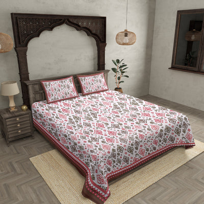 Double bedsheet Brick  Seamless Traditional Print