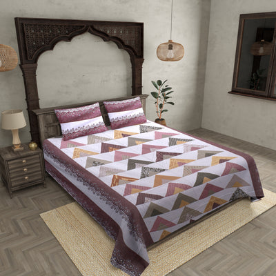 Keep it Up Maroon Double Bedsheet