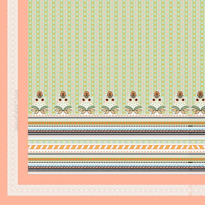 Modern Spread Peach Cotton King Size Bedsheet