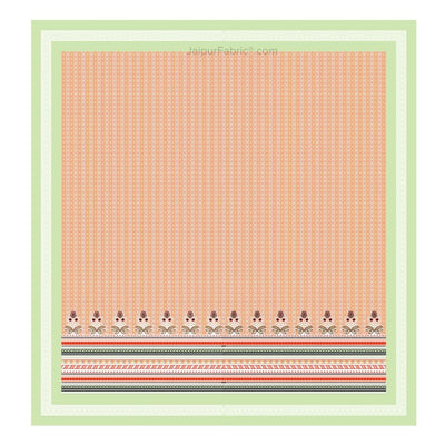 Modern Spread Green Cotton King Size Bedsheet