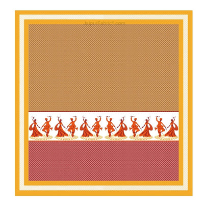 Divine Dance Red Cotton King Size Bedsheet