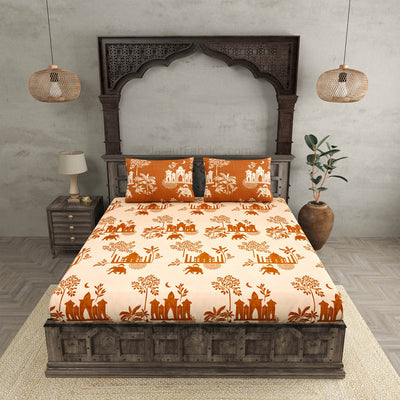 Royal Heritage King Size Cotton Bedsheet – Choose Your Shade of Elegance