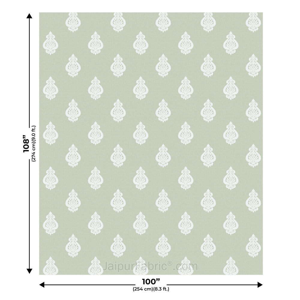 Ethnic Kalash Green King Size BedSheet