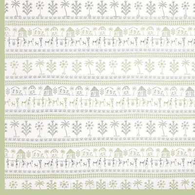 jaipurfabric® urban tribals green super king size premium cotton bed sheet