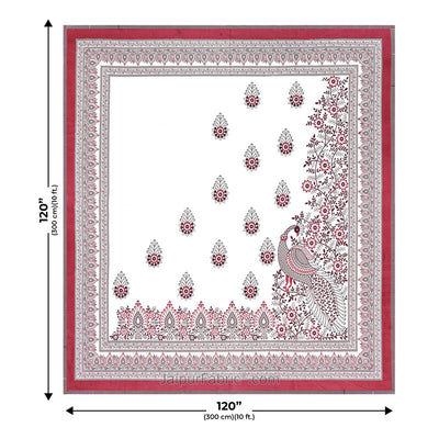 Artistic Beauty Contrast Pink King Size Premium Cotton Bed Sheet