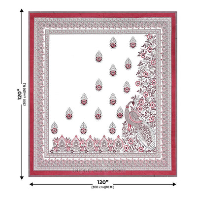 Artistic Beauty Contrast King Size 10 Feet Wide Premium Cotton Bed Sheet – Choose Your Perfect Shade