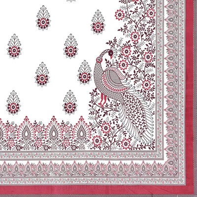 Artistic Beauty Contrast Pink King Size Premium Cotton Bed Sheet