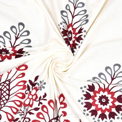 Artistic Beauty Contrast Pink King Size Premium Cotton Bed Sheet