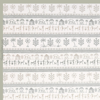 JaipurFabric® Urban Tribals Mint Green Super King Size  Premium Cotton Bed Sheet
