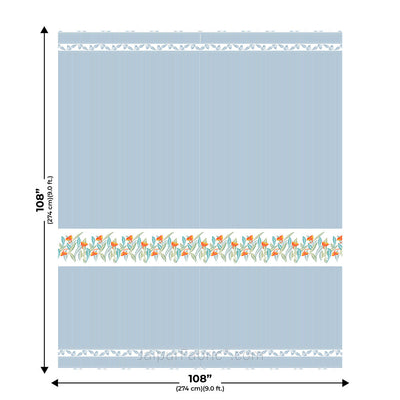 Blue Eco Friendly Pure Cotton King Size Double BedSheet