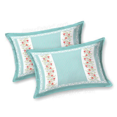 Sea Green Eco Friendly Pure Cotton Fitted BedSheet