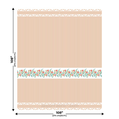 Peach Eco Friendly Pure Cotton King Size Double BedSheet