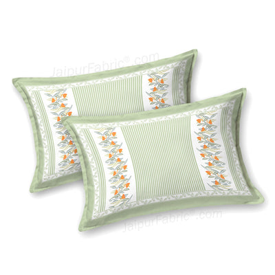 Green Eco Friendly Pure Cotton Fitted BedSheet